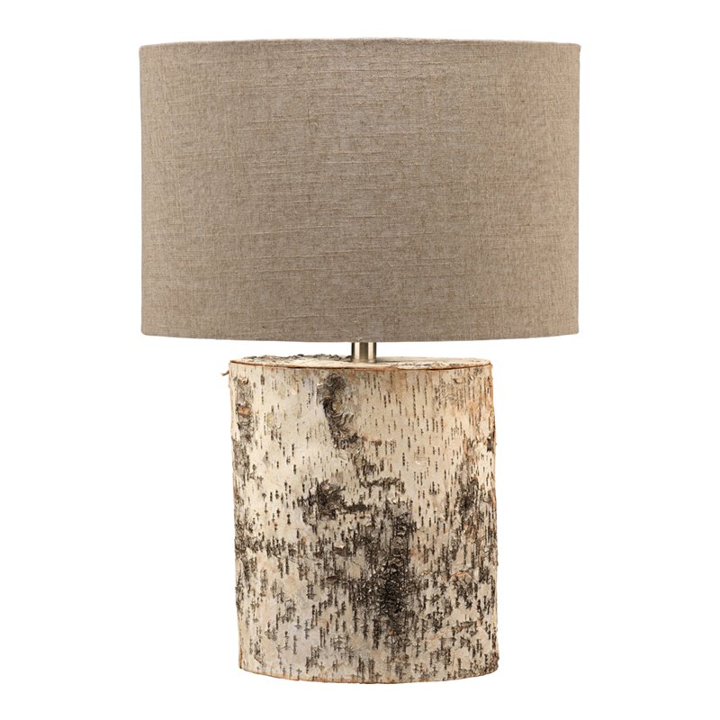 J&D Designs Co Forrester Modern Resin Table Lamp in Brown Finish