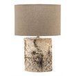 J&D Designs Co Forrester Modern Resin Table Lamp in Brown Finish