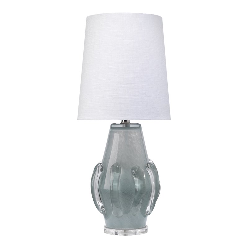 J&D Designs Co Talon Coastal Glass and Acrylic Table Lamp in Blue
