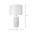 J&D Designs Co Trace Traditional Ceramic Table Lamp in White