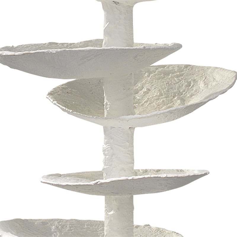J&D Designs Co Petals Modern Steel Table Lamp in White Finish