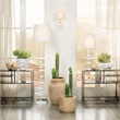 J&D Designs Co Petals Modern Steel Table Lamp in White Finish