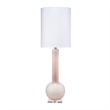 J&D Designs Co Studio Contemporary Glass Table Lamp in Petal Pink