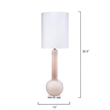 J&D Designs Co Studio Contemporary Glass Table Lamp in Petal Pink