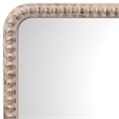 J&D Designs Co Audrey Transitional Wood Beaded Mirror in White