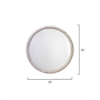 J&D Designs Co Audrey Transitional Wood Beaded Mirror in White