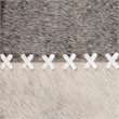 J&D Designs Co Round Traditional Glass Cross Stitch Mirror in Gray
