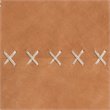 J&D Designs Co Round Traditional Leather Cross Stitch Mirror in Orange