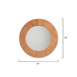 J&D Designs Co Round Traditional Leather Cross Stitch Mirror in Orange