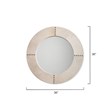 J&D Designs Co Round Traditional Glass Cross Stitch Mirror in White