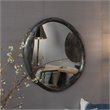 J&D Designs Co Organic Round Contemporary Metal Mirror in Black