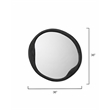 J&D Designs Co Organic Round Contemporary Metal Mirror in Black