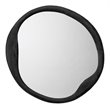 J&D Designs Co Organic Round Contemporary Metal Mirror in Black