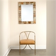 J&D Designs Co Medium Rectangle Modern Faux Horn and Glass Mirror in Natural