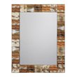 J&D Designs Co Medium Rectangle Modern Faux Horn and Glass Mirror in Natural