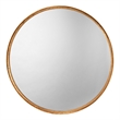 J&D Designs Co Refined Round Transitional Iron Metal Wall Mirror in Gold