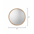 J&D Designs Co Refined Round Transitional Iron Metal Wall Mirror in Gold