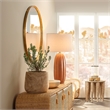 J&D Designs Co Refined Round Transitional Iron Metal Wall Mirror in Gold