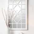 J&D Designs Virginia Rectangle Wood Wall Mirror in Distressed White