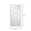J&D Designs Virginia Rectangle Wood Wall Mirror in Distressed White