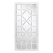 J&D Designs Virginia Rectangle Wood Wall Mirror in Distressed White