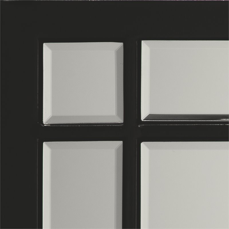 J&D Designs Chelsea Metal Extremely Versatile Grid Mirror in Matte Black