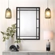 J&D Designs Chelsea Metal Extremely Versatile Grid Mirror in Matte Black