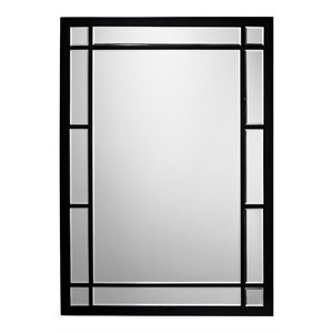 J&D Designs Chelsea Metal Extremely Versatile Grid Mirror in Matte Black