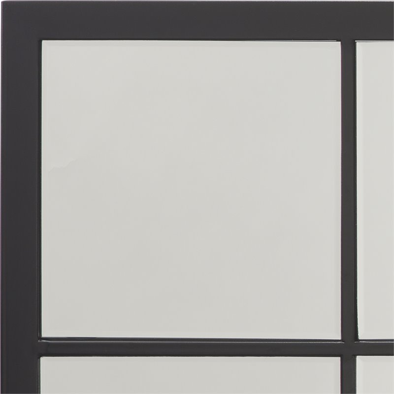 j&d designs tribecca metal extremely versatile grid mirror in matte black
