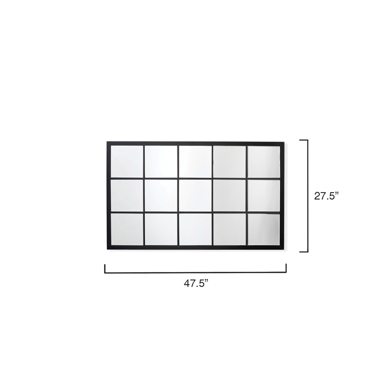 j&d designs tribecca metal extremely versatile grid mirror in matte black