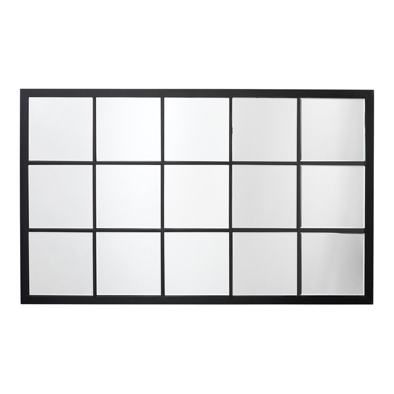 J&D Designs Tribecca Metal Extremely Versatile Grid Mirror in Matte Black