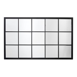 J&D Designs Tribecca Metal Extremely Versatile Grid Mirror in Matte Black
