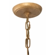 J&D Designs Transitional Glass Pendant in Clear and Antique Gold