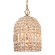 J&D Designs Transitional Glass Pendant in Clear and Antique Gold