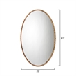 J&D Designs Oval Coastal Fabric Sparrow Braided Mirror in Natural Finish