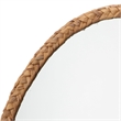 J&D Designs Oval Coastal Fabric Sparrow Braided Mirror in Natural Finish