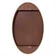 J&D Designs Oval Coastal Fabric Sparrow Braided Mirror in Natural Finish