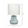 J&D Designs Cottage Transitional Ceramic & Linen Table Lamp in Blue/White