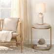 J&D Designs Piper Coastal 1-Light Ceramic & Linen Table Lamp in Cream/Off White