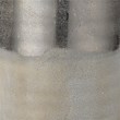 J&D Designs Varnish Ceramic Table Lamp with Linen Shade in Silver/Off White