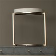J&D Designs Chester Transitional Faux Leather & Iron Side Table in Ivory
