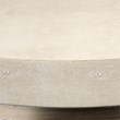 J&D Designs Chester Transitional Faux Leather & Iron Side Table in Ivory
