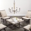 J&D Designs Jax Transitional Faux Leather & Iron Side Table in Cream/Champagne