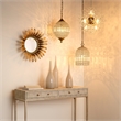 J&D Designs Kain 2-Drawer Faux Leather & Iron Console Table in Cream/Champagne