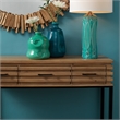 J&D Designs Logan 3-Drawer Transitional Wood & Iron Console Table in Brown/Black