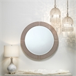 J&D Designs Mila Transitional Ceramic & Linen Table Lamp in Gray/White