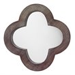 J&D Designs Transitional Wood Clover Simple and Elegant Mirror in Dark Brown