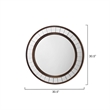 J&D Designs Coltrane Transitional Wood and Glass Mirror in Antique Bronze Finish