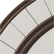 J&D Designs Coltrane Transitional Wood and Glass Mirror in Antique Bronze Finish
