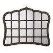 J&D Designs Wood Elegant and Rustic Window Mirror in Antique Dark Brown
